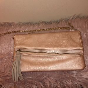 Blush Tassel Clutch